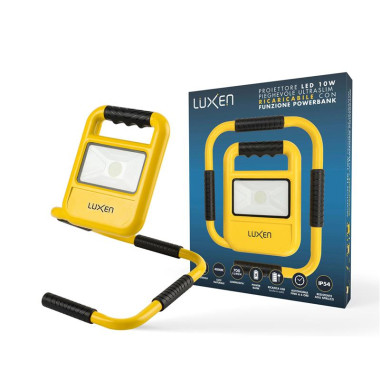 Flood Light LED Ricaricabile 10W Giallo Luxen